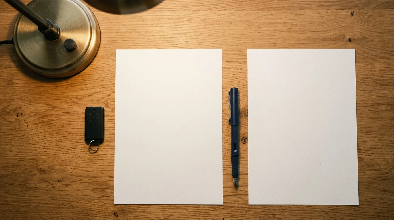 Two blank forms side by side with a security key fob, the two stages of goAML registration in the UAE