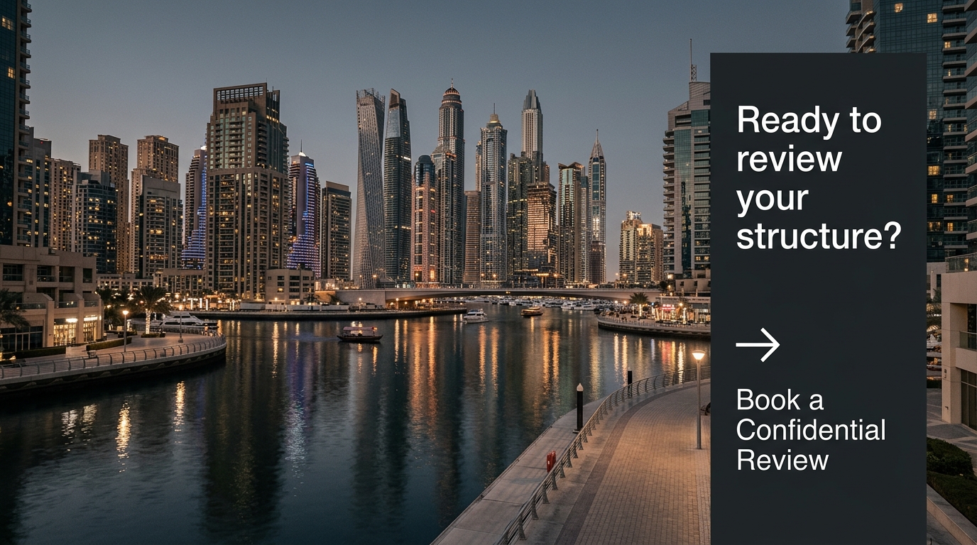 Book a confidential structure review — GCG Structuring UAE