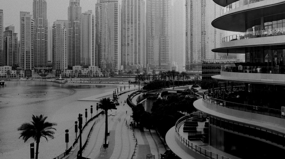 Dubai Marina waterfront and business towers
